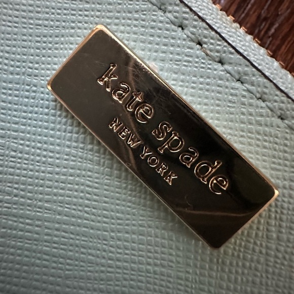 Kate Spade Saffiano leather blue wristlet-EUC - Picture 6 of 12